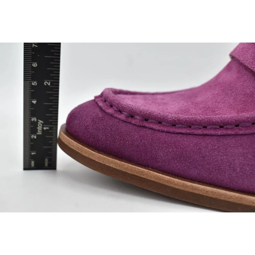 Kork-Ease Womens Size 11 Modeste Purple Suede‎ Block Heel Pump Loafers Shoes